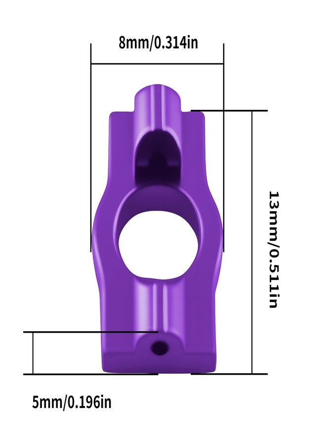 FSDKEDUF Aluminum Caster Blocks & C-Hubs for RC Car for WLtoys 244016, Losi Micro-B & Micro-T - Durable CNC Upgrade Parts RC Car Accessories for Performance & Replacement (Purple) - Image 2